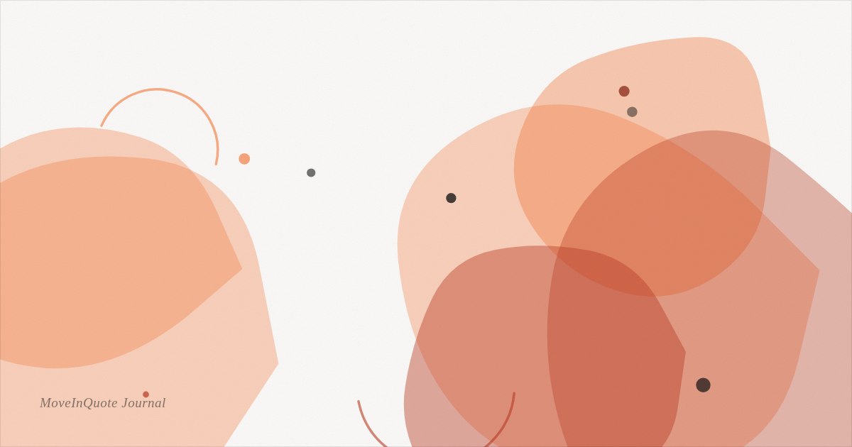 Warm abstract editorial illustration in MoveInQuote's brand colors